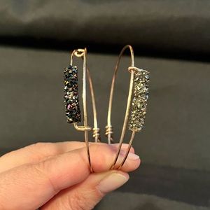 Alex and ani rose gold beaded bangles
